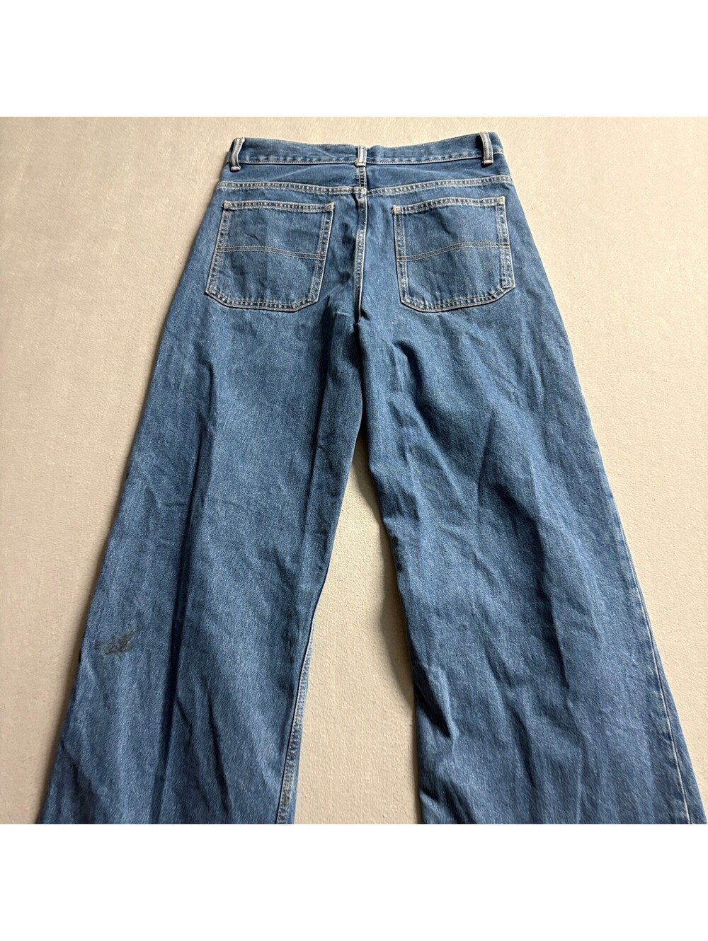 Zara Wide Leg Jeans Womens Size 8 Blue Denim High Rise 100% Cotton - Picture 11 of 13